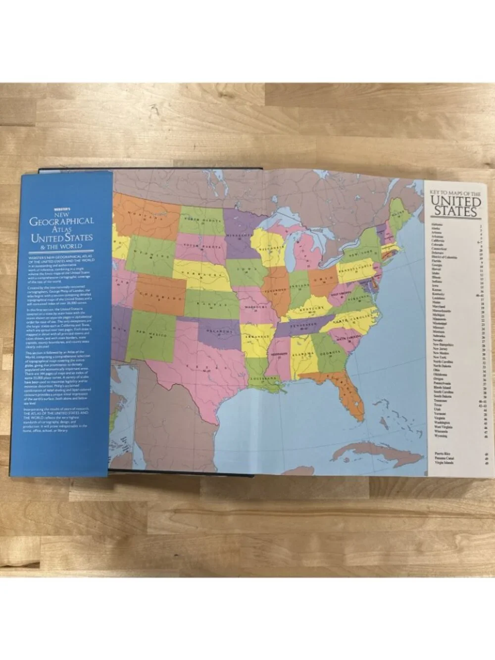 Vintage 1990 Webster’s New Geographical Atlas United States & World Hardcove